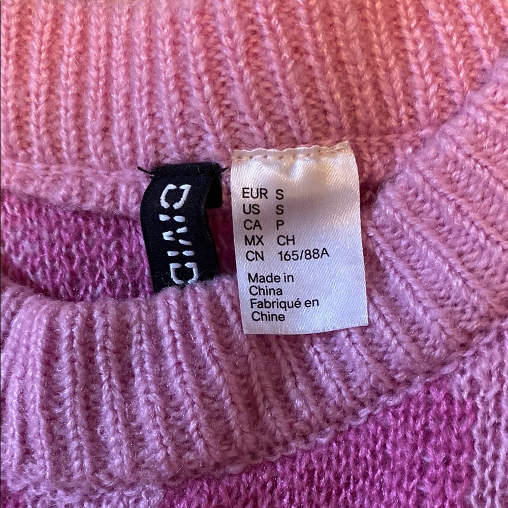 Pink and Cream Patterned Sweater - Picture 2 of 2